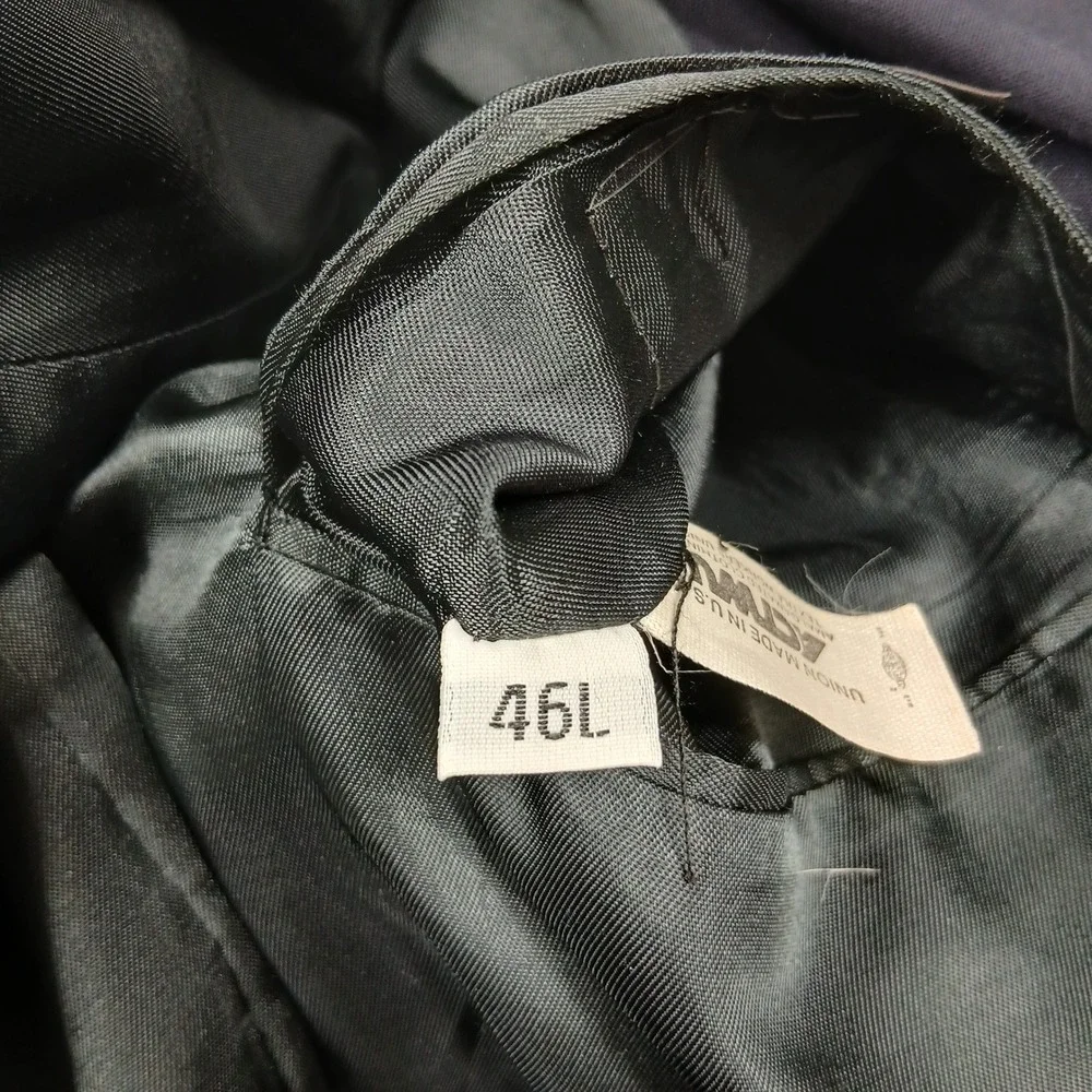 Hart Schaffner Marx Micron 2000 Men's 46L Navy Blazer Fine Australian Wool‎